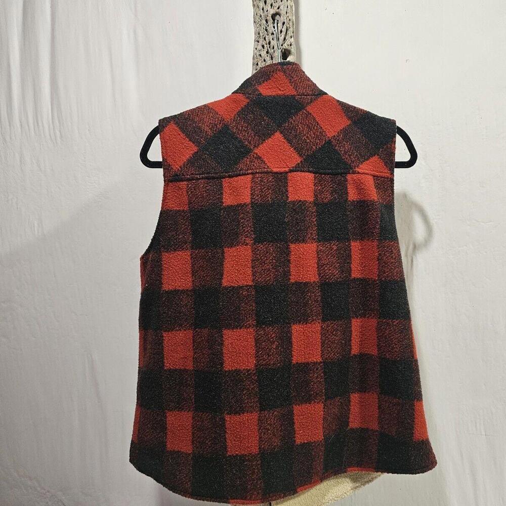 Black Mountain PEAK MENS large Plush Fleece Plaid PNW Snap. Lumber Jack - Picture 5 of 6